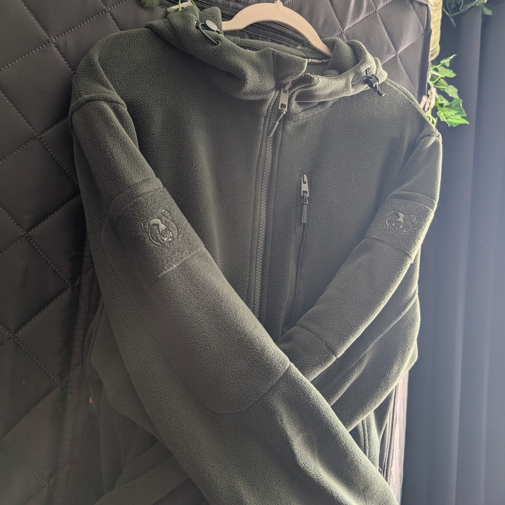 Green Fleece Zip-Up Jacket - Picture 2 of 4